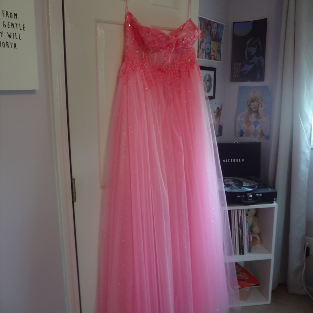 windsor pink prom dress